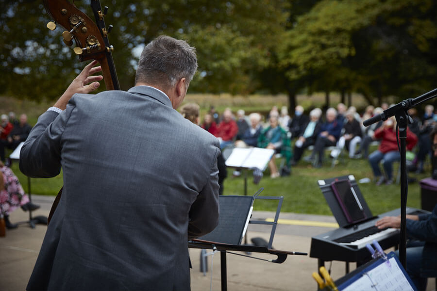 <em>Fall Concert</em> (2020). Shaw Orchestra in concert on the Shaw grounds.