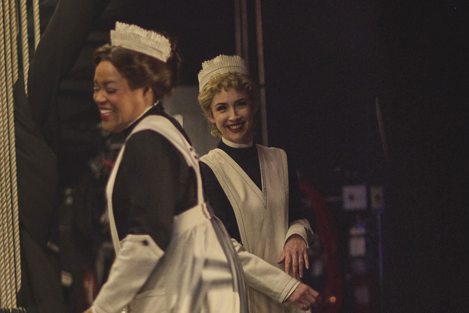 Kiera Sangster and Jacqueline Thair backstage (<em>My Fair Lady</em>, 2024)