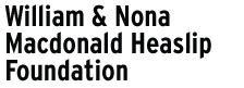 Sponsor logo: William and Nona Macdonald Heaslip Foundation