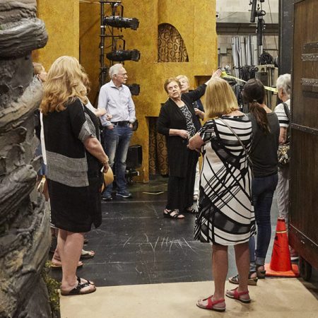 Patrons on a backstage tour