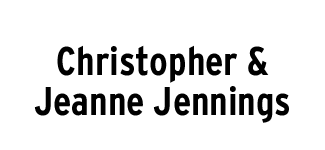 Sponsor logo: Christopher and Jeanne Jennings wordmark