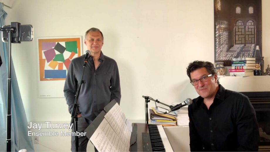 Jay Turvey and Paul Sportelli performing in a virtual Coffee Concert
