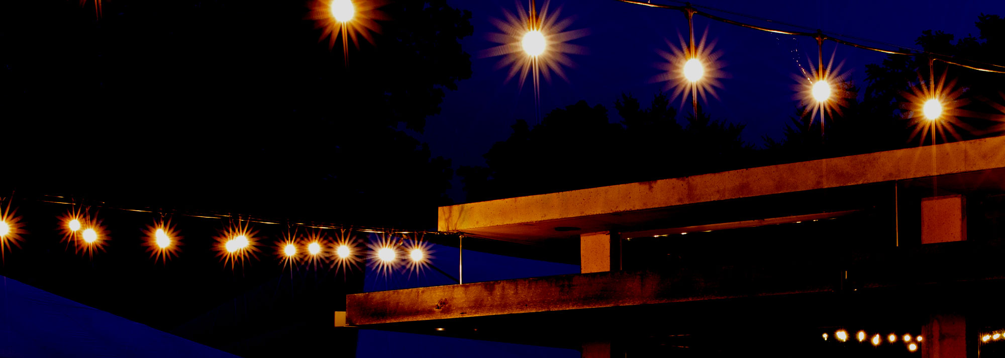 Festival and Studio Theatre grounds at night