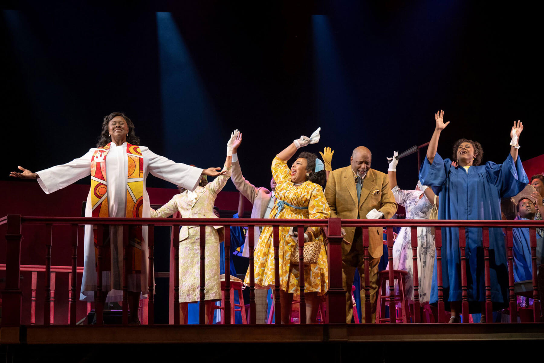 Janelle Cooper and the cast of <em>The Amen Corner</em> (2023). Photo by David Cooper.