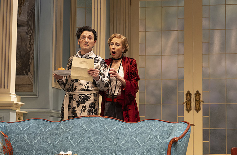 Mike Nadajewski as Aubrey Henry Maitland Allington and Julia Course as Louise Allington. Photo by David Cooper.