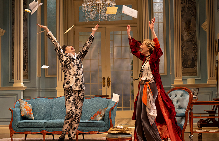 Mike Nadajewski as Aubrey Henry Maitland Allington and Julia Course as Louise Allington. Photo by David Cooper.