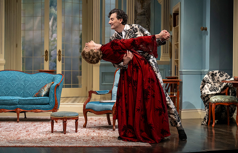 Mike Nadajewski as Aubrey Henry Maitland Allington and Julia Course as Louise Allington. Photo by David Cooper.