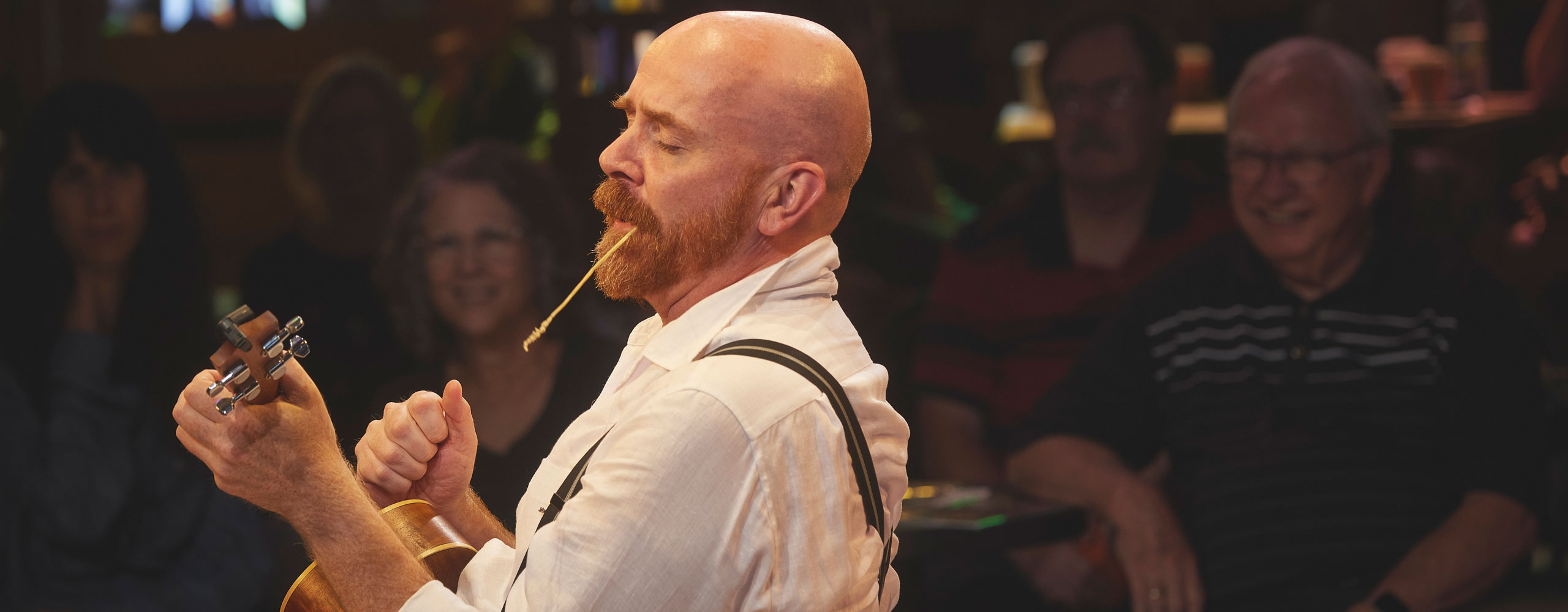 Graeme Somerville in the Spiegeltent.