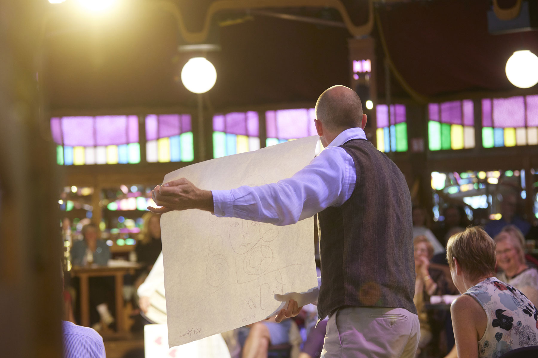 Martin Happer in the Spiegeltent.