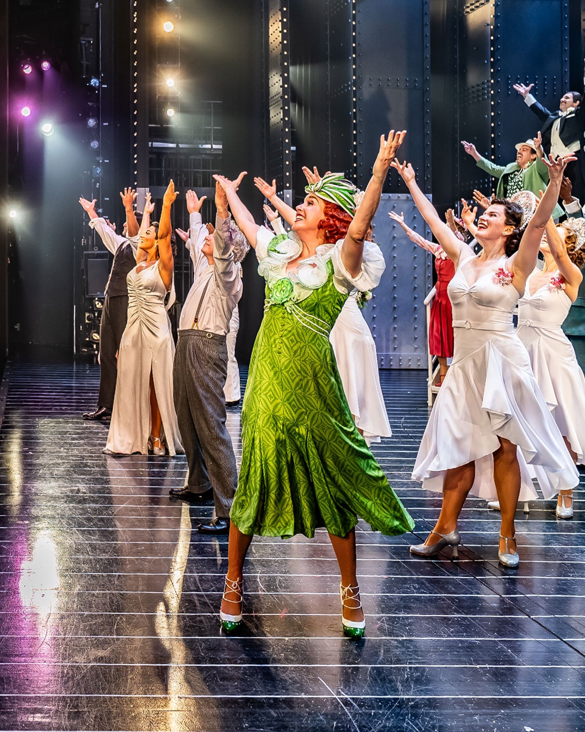 The cast of Anything Goes (2025). Photo by Dahlia Katz.