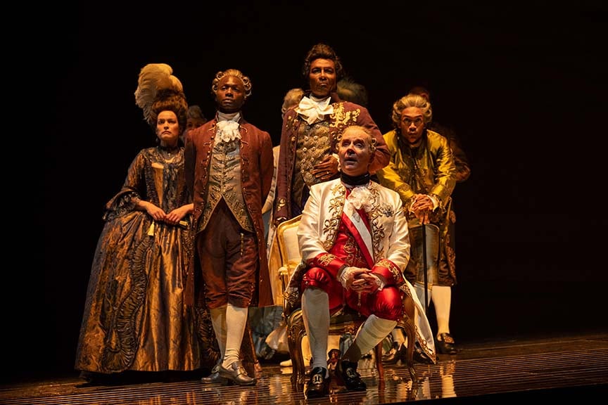 Cosette Derome, Andrew Broderick, Allan Louis, Graeme Somerville, David Andrew Reid with members of the Amadeus ensemble. Photo by David Cooper.