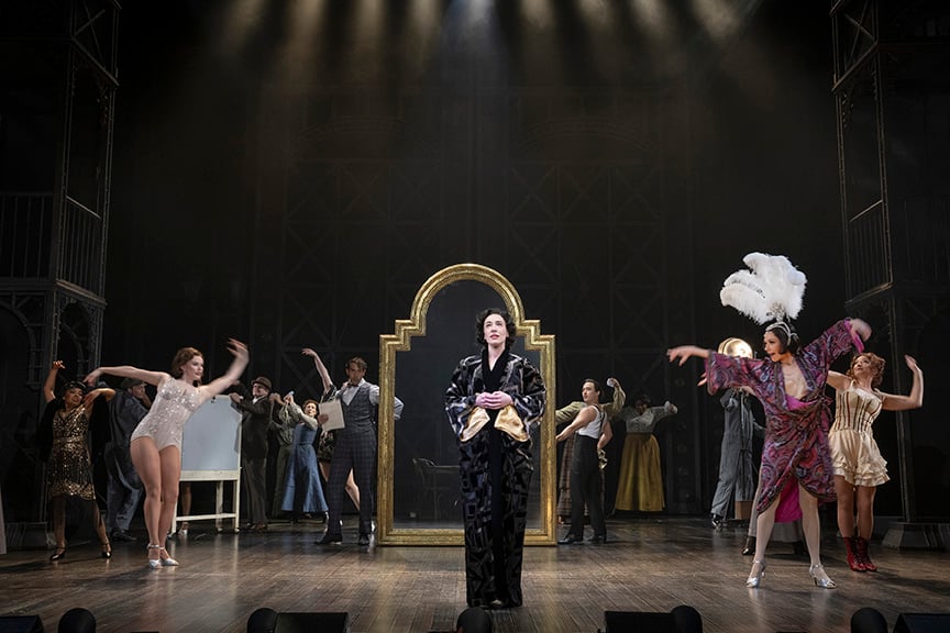 Sara Farb as Fanny Brice with members of the Funny Girl ensemble. Photo by David Cooper.