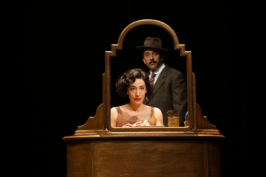 Sara Farb as Fanny Brice and Qasim Khan as Nick Arnstein in Funny Girl. Photo by David Cooper.