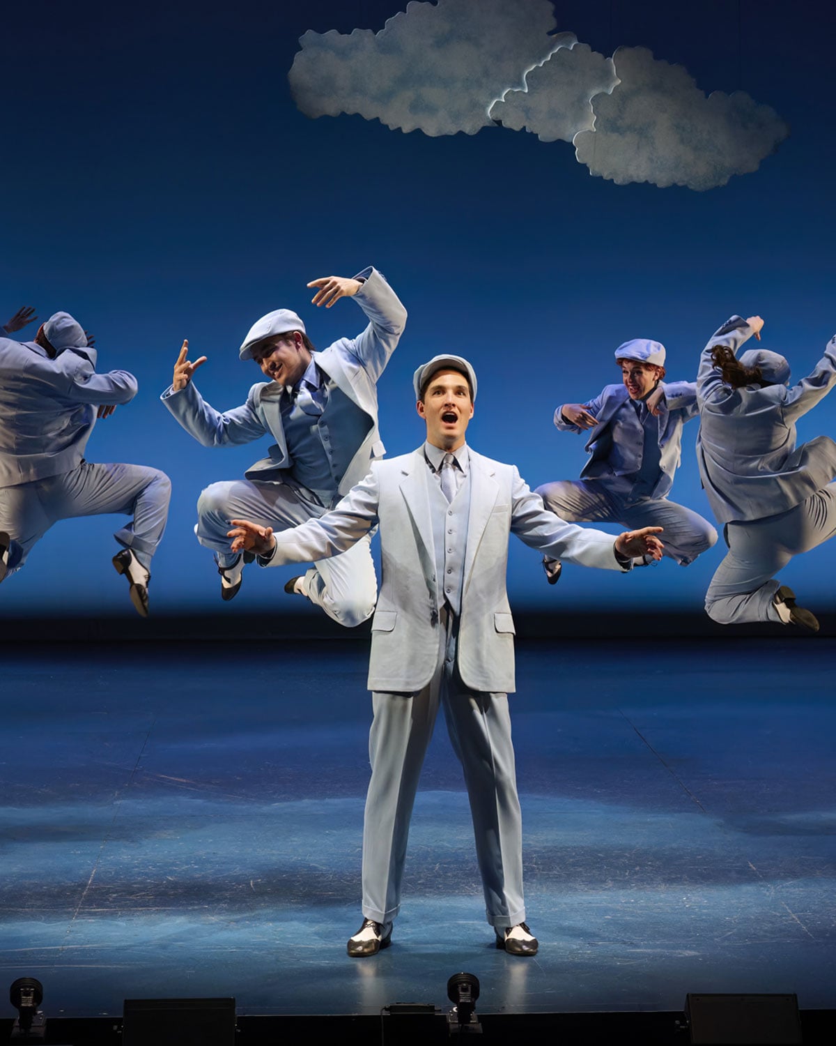 Jeff Irving and the cast of Irving Berlin’s White Christmas. Photo by Michael Cooper.